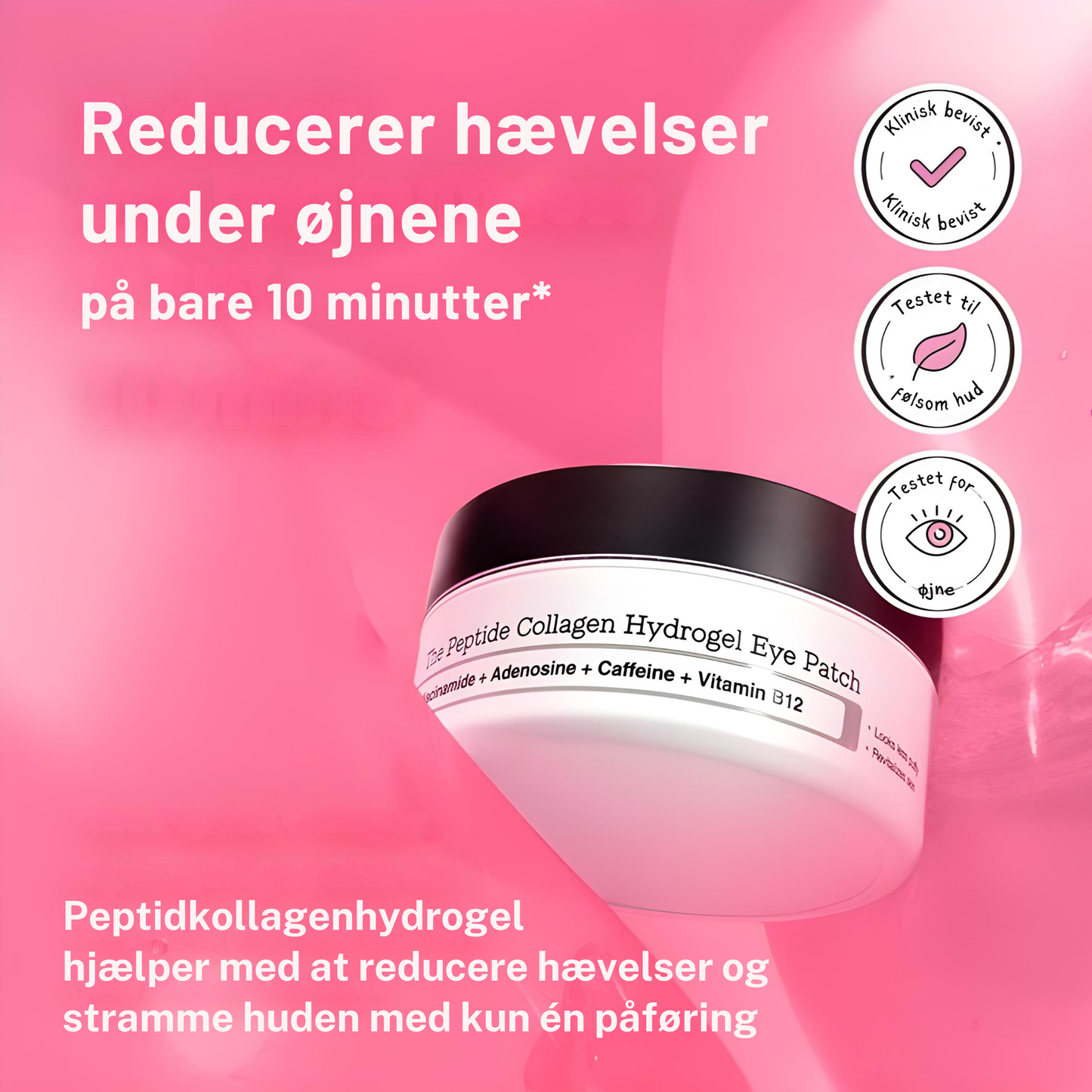 K-Beauty Peptide & Caffeine Eye Pads – Reducerer hævelser og fugter på 10 minutter